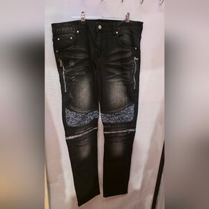 AMIRI Black Distressed Skinny Jeans